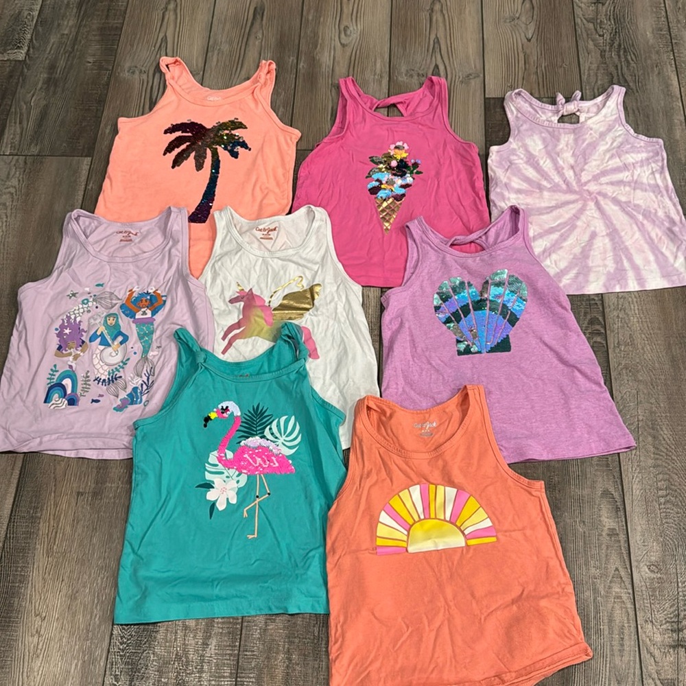 EUC Cat & Jack Tank Lot size 7/8